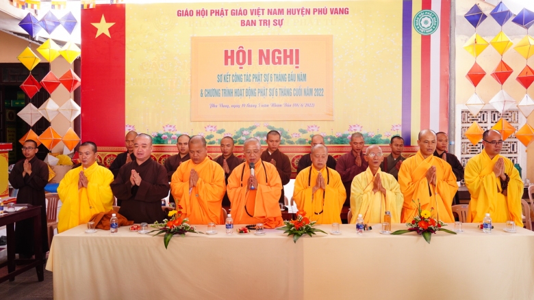 BTS GHPGVN huyện Phú Vang tổ chức Hội nghị Sơ kết Công tác Phật sự 6 tháng đầu năm 2022