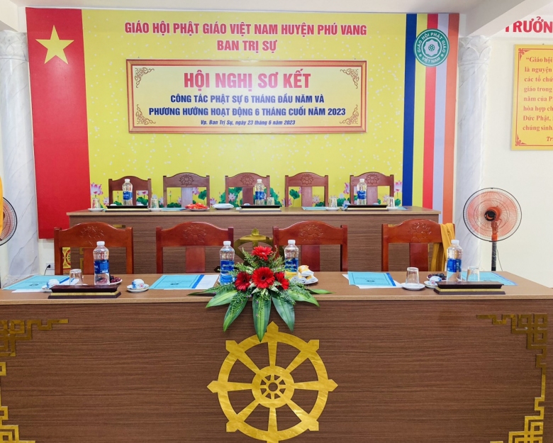 Hội nghị Sơ kết Công tác Phật sự 6 tháng đầu năm và phương hướng hoạt động Phật sự 6 tháng cuối năm 2023 của BTS GHPG huyện Phú Vang.